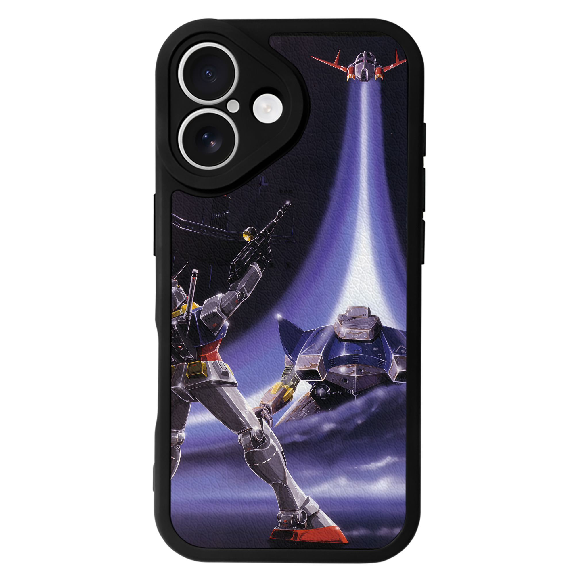 （画像用） 機動戦士ガンダム Mobile Suit Gundam 【iPhone 16シリーズ対応】シリコンスマホケース（レザー調） 材質：シリコン